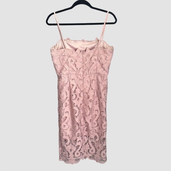 Women’s BARDOT Lina Lace Pink Rose Knee Length Sheath Dress Size 10 - Picture 6 of 13